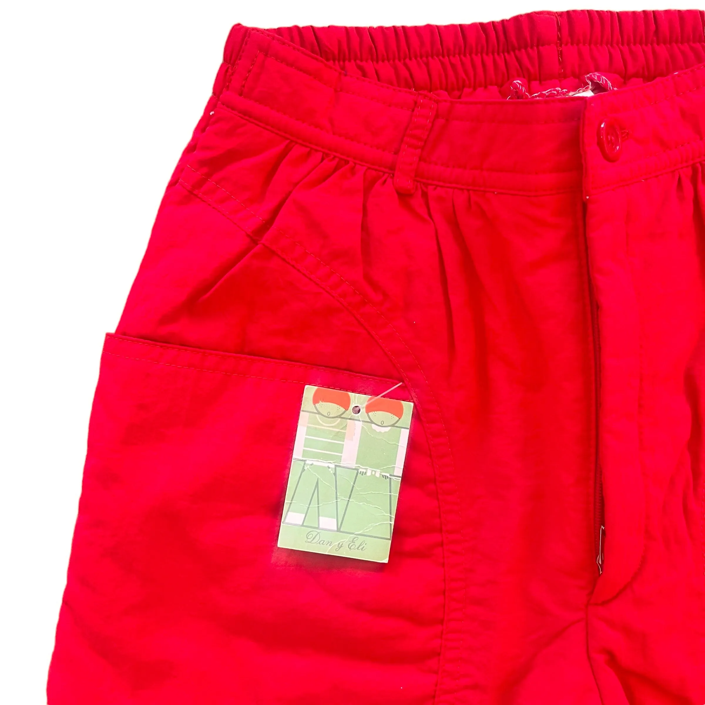 1980s Red Waterproof Bottoms  8-10Y