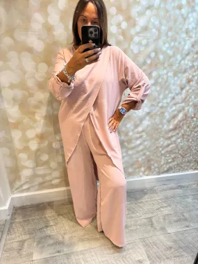 2 Piece Crinkle Palazzo Trouser / Tunic set