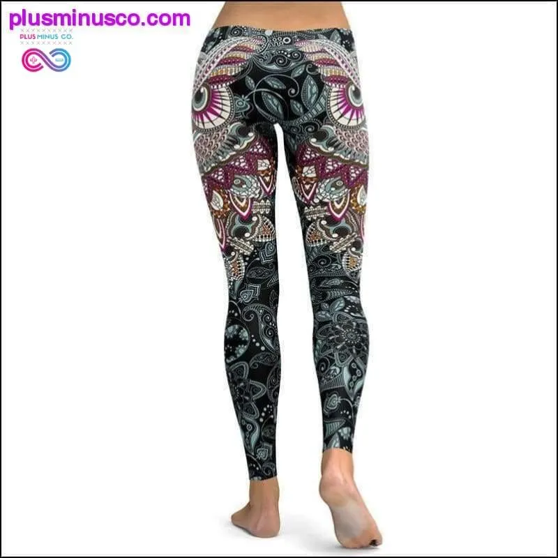 3D printed Paisley Mosaic women's yoga Skinny leggings