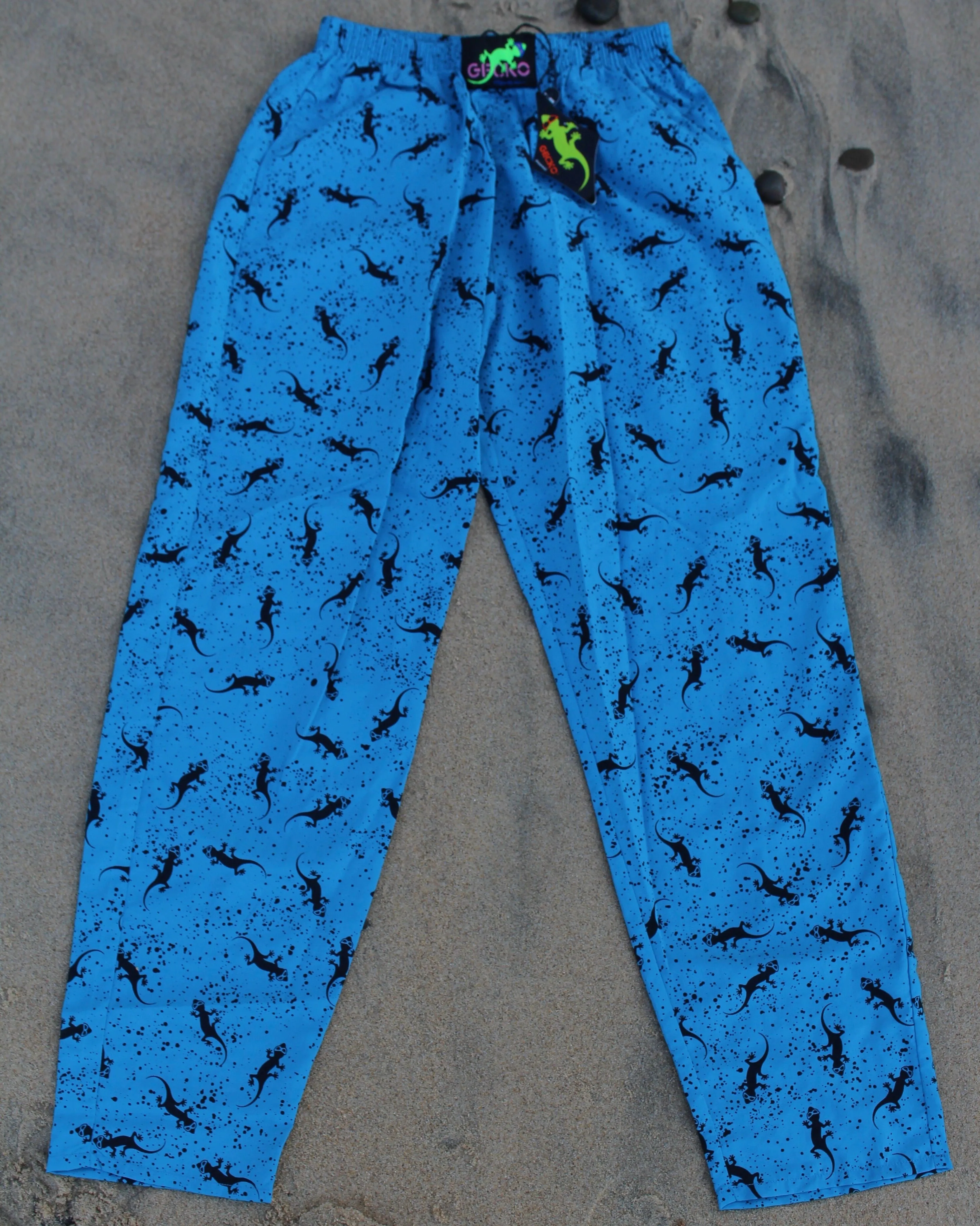 90s Forever Gecko Beach Pants Bright Blue