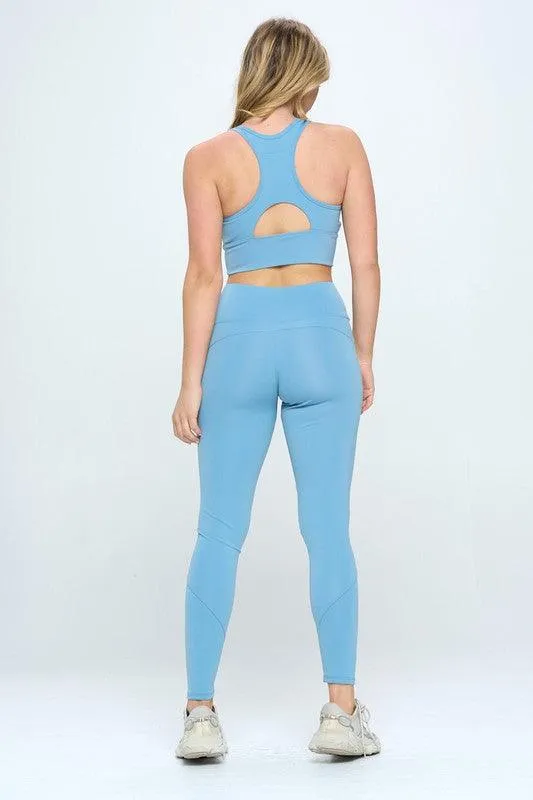 Activewear Set with Cut-Out Detail