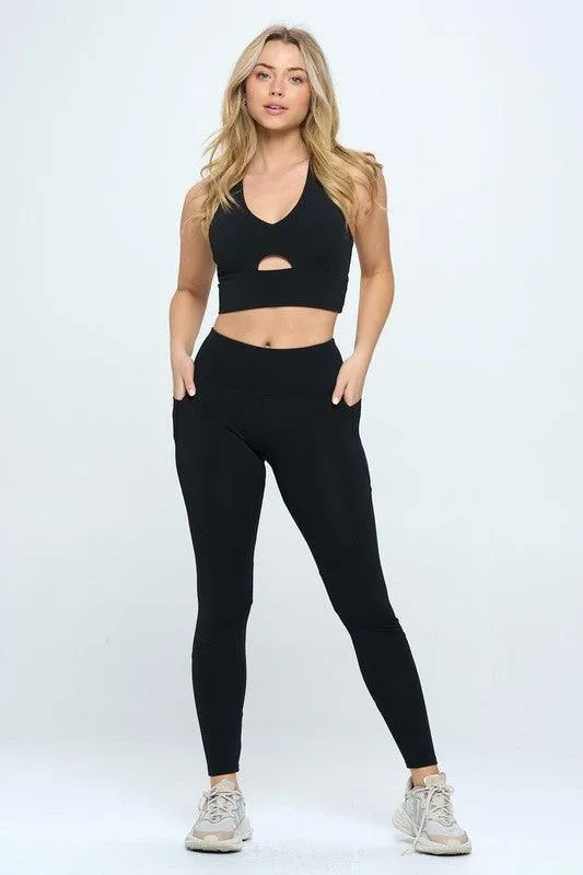 Activewear Set with Cut-Out Detail