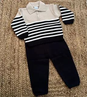 Artesania Granlei Boys Striped Knitted Tracksuit