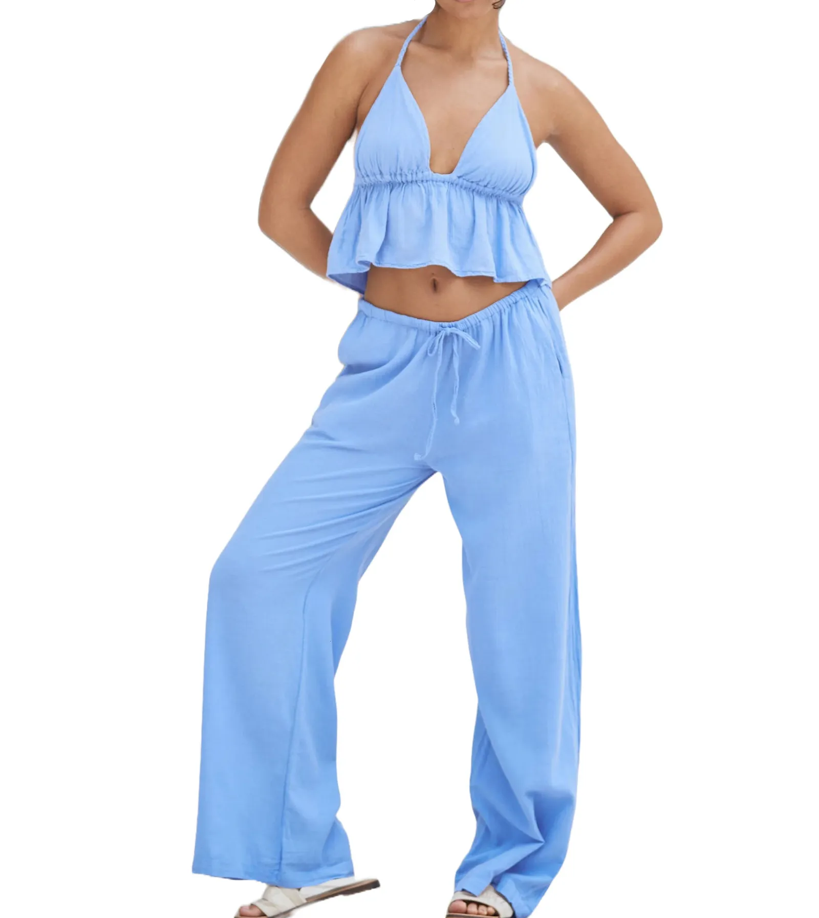 Aruba Draw String Wide Leg Pant