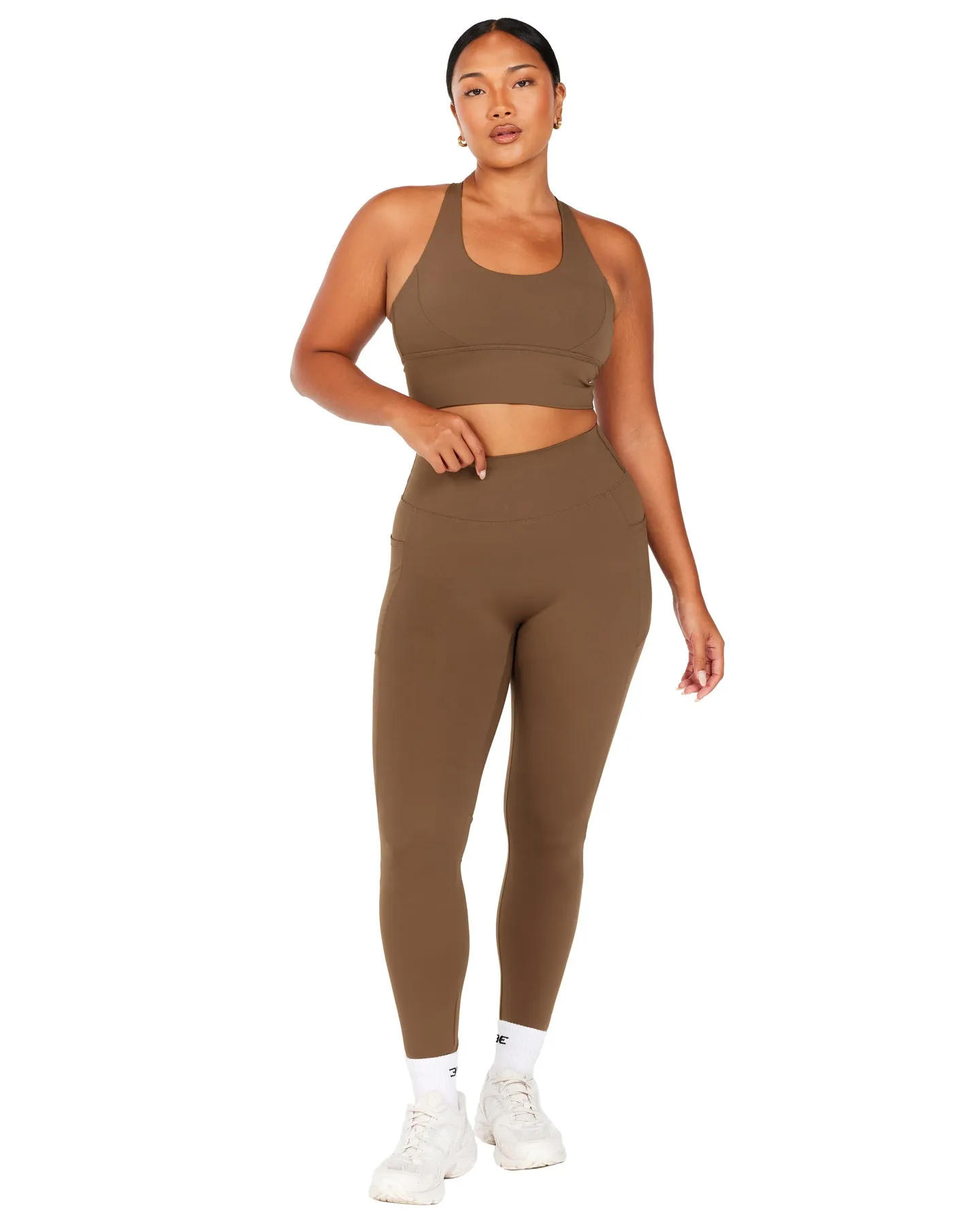 Aura Bonded Ascend Leggings - Cafe Latte