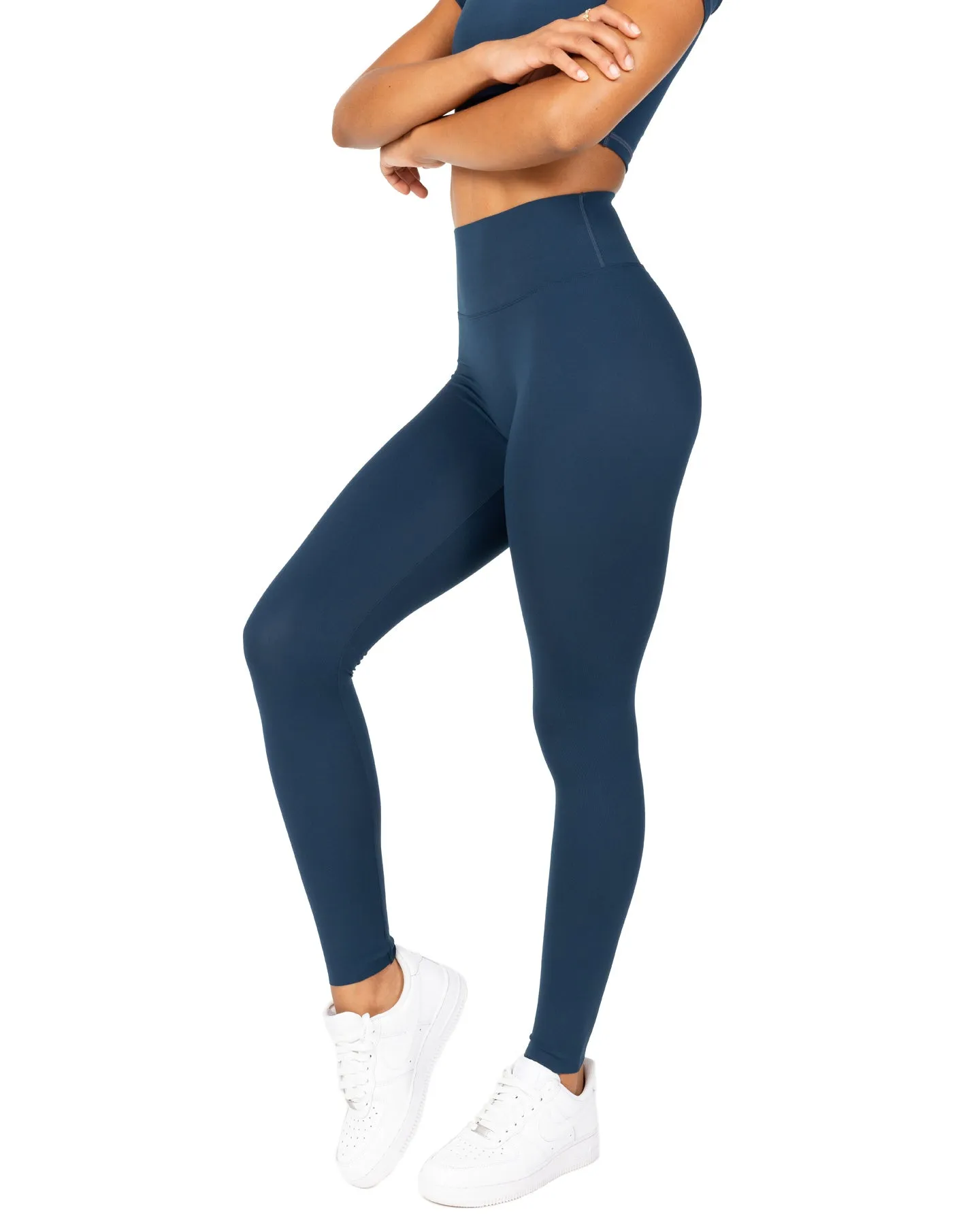 Aura Bonded Leggings - Navy