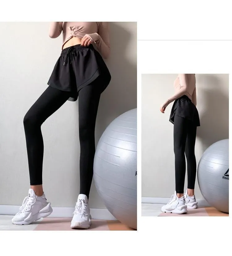 Autumn Solid Yoga Leggings Sportswear Pants For Women High Waist High Elastics Yoga Trousers Energy Fitness Sports Tracksuit