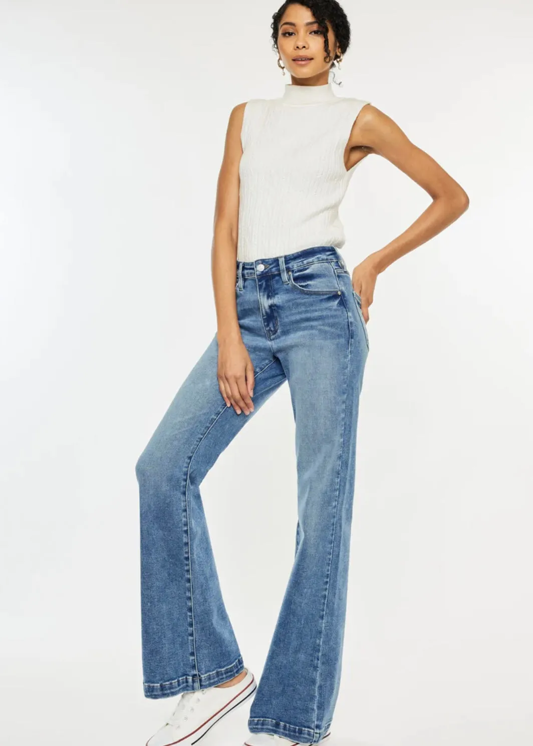 Avonlea High Rise Wide Leg Flare Jean