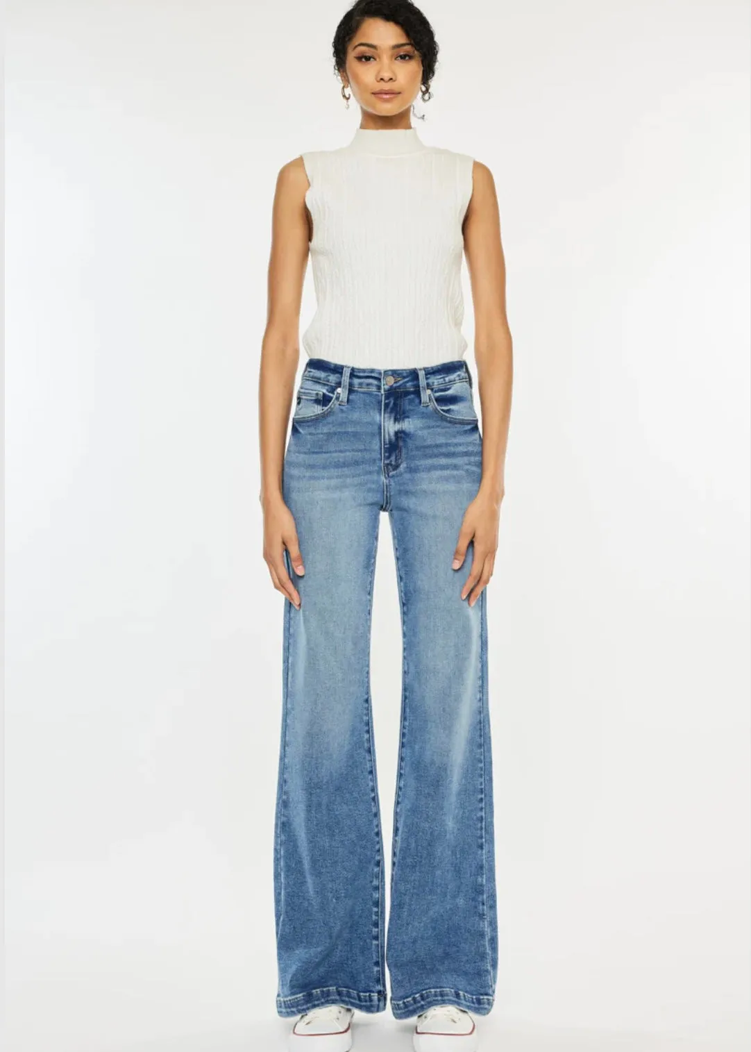 Avonlea High Rise Wide Leg Flare Jean