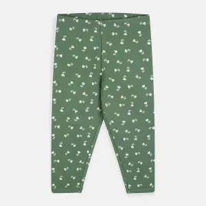 Baby C Green Flower LB Cut Legging 9042