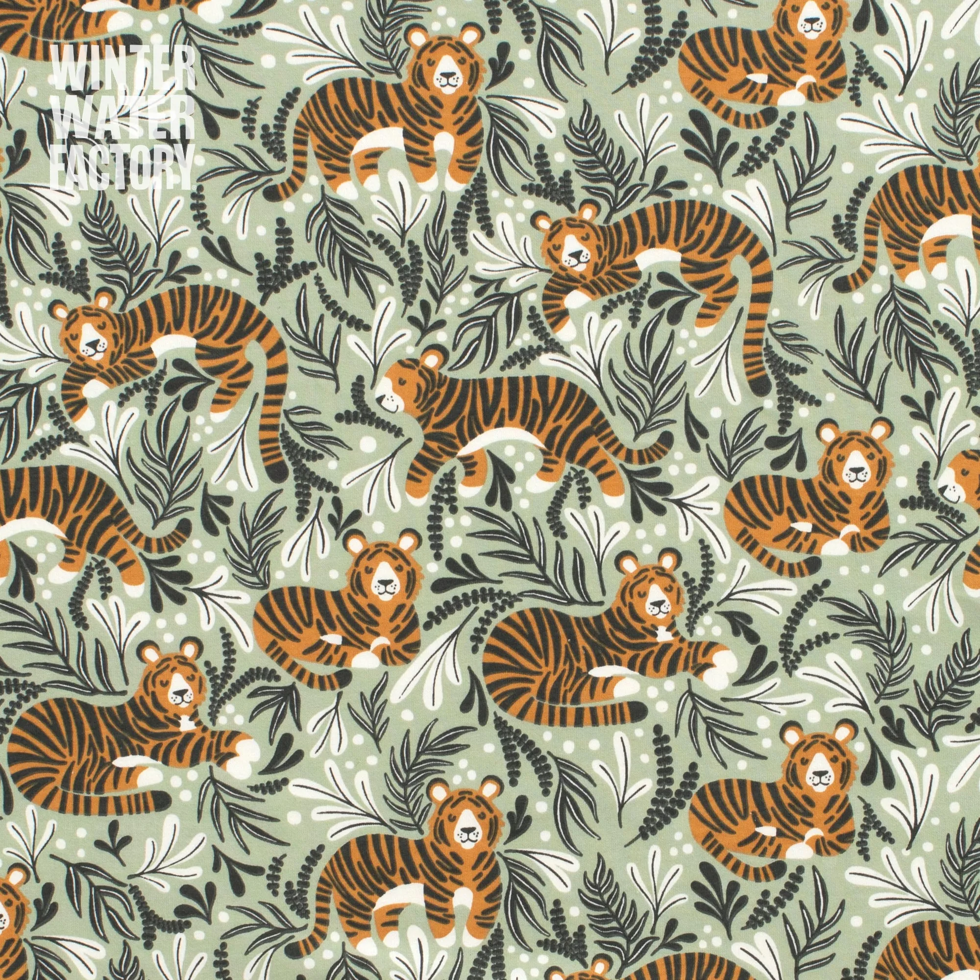 Baby Leggings - Dreaming Tigers Green