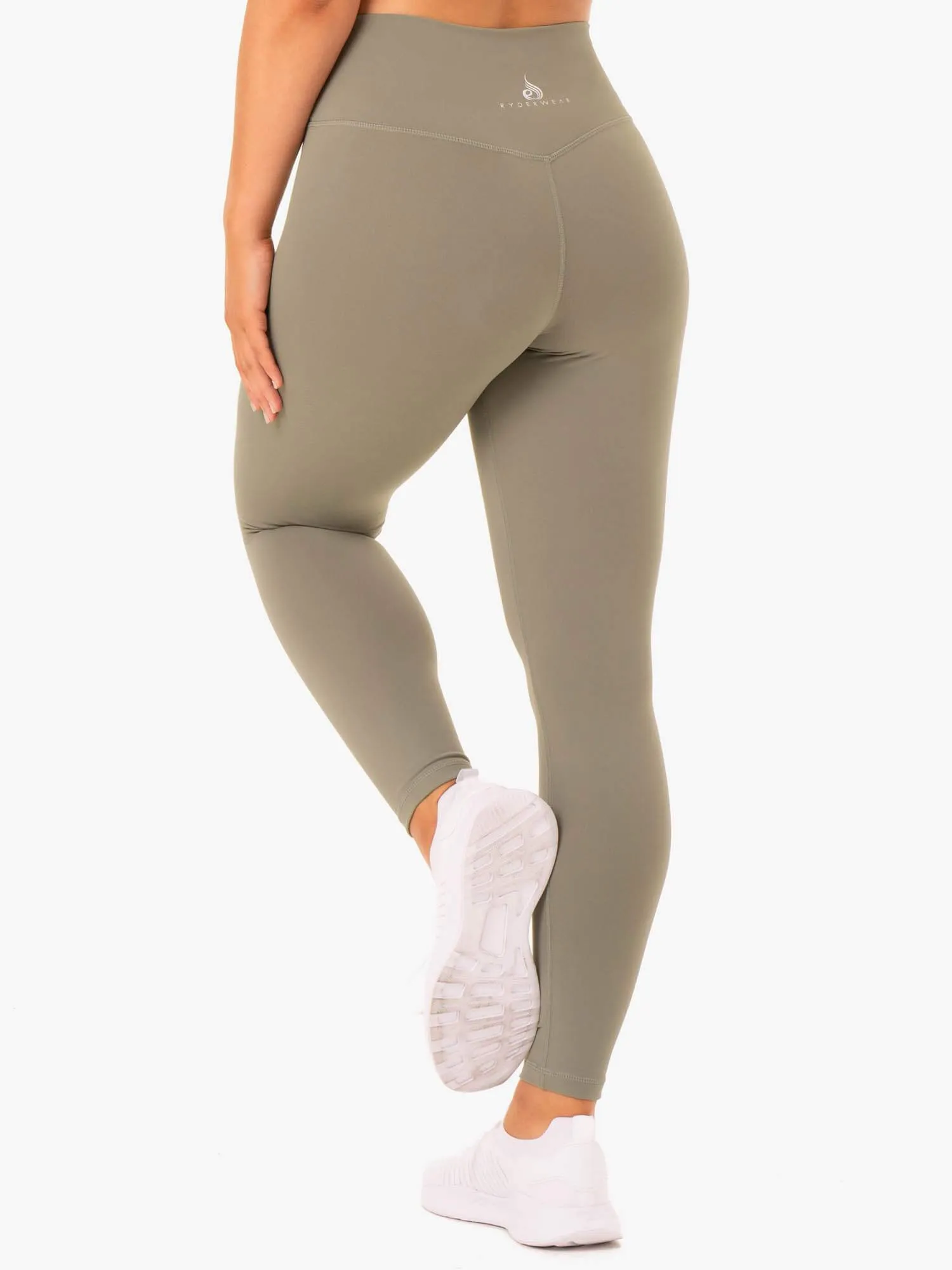 Base Full Length High Waisted Leggings - Khaki