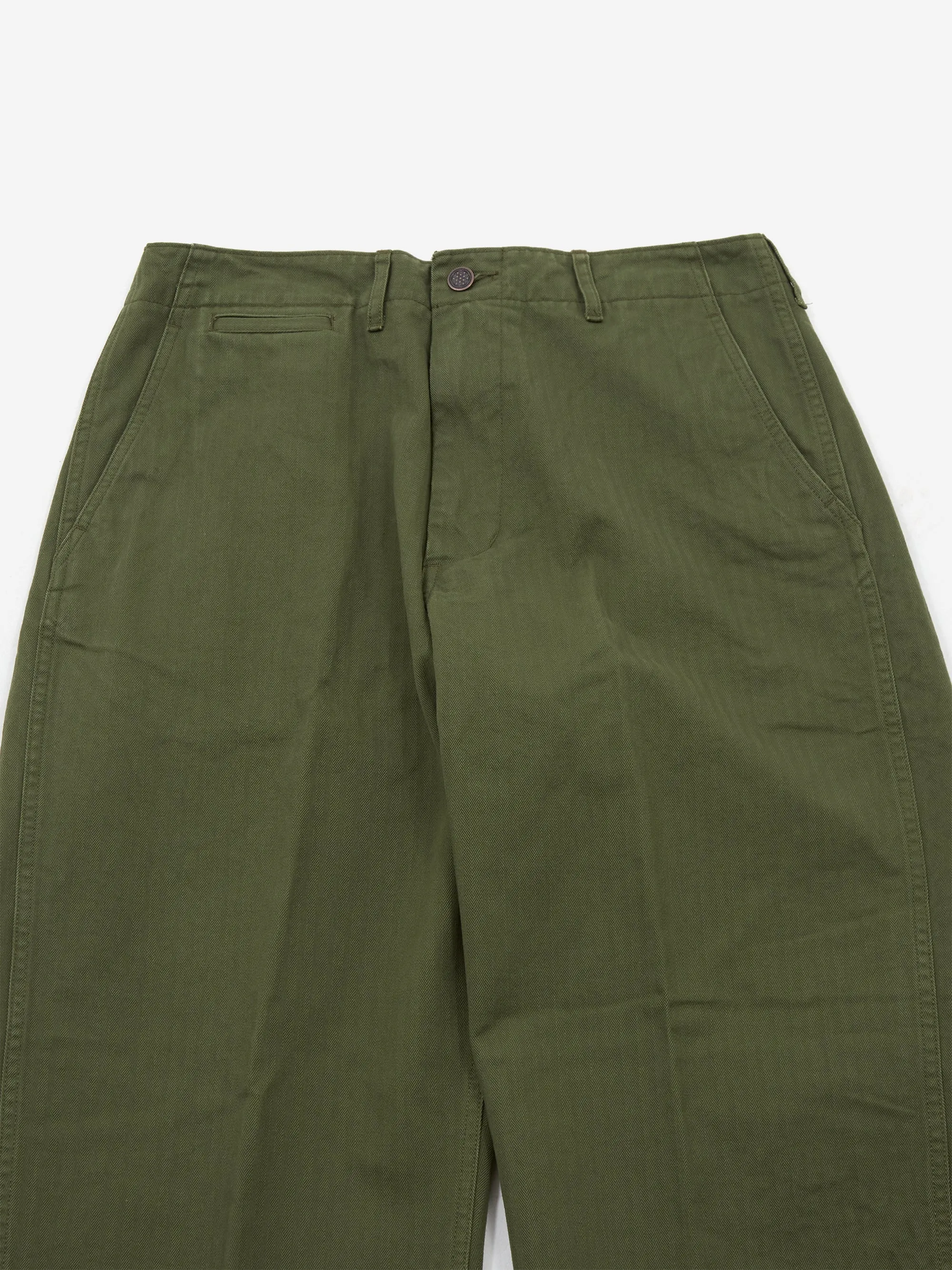 Beams Plus MIL Trousers Herringbone - Olive