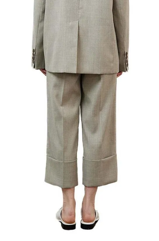 Beige Relaxed Trousers