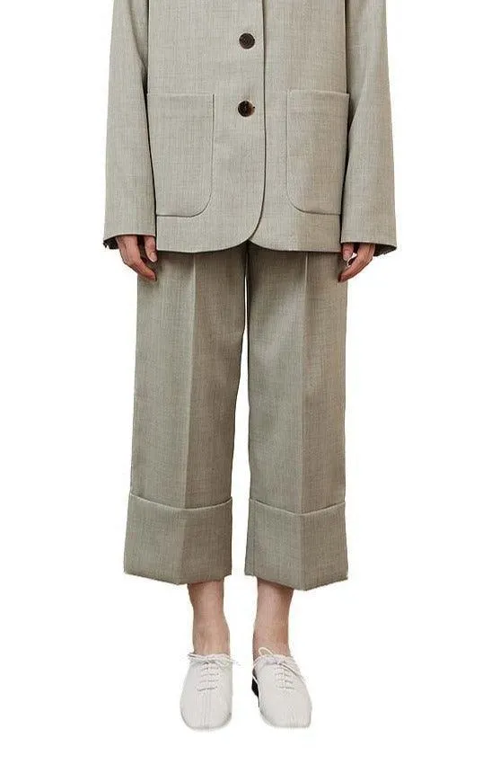 Beige Relaxed Trousers