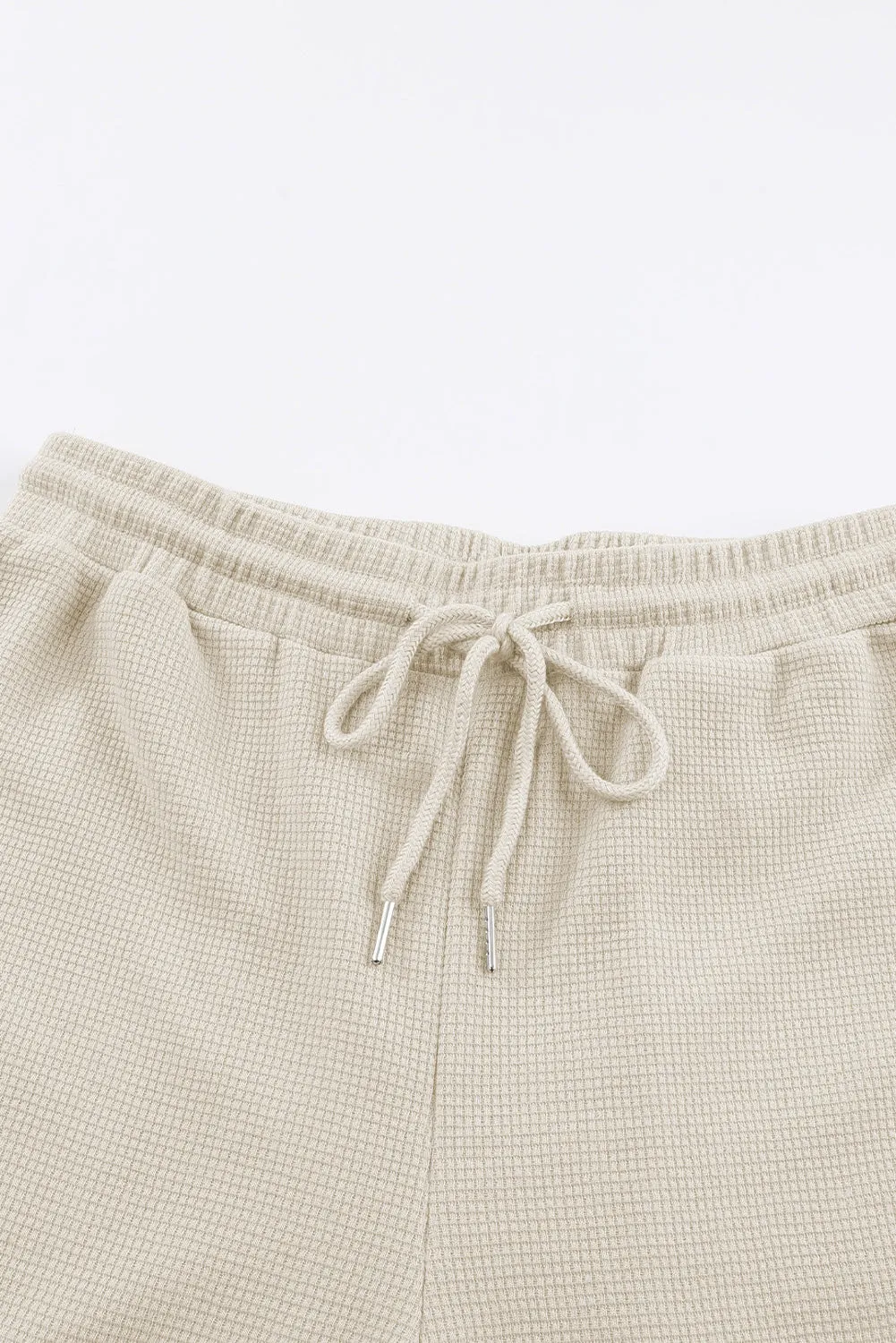 Beige Waffle Texture Cargo Pocket Jogger Pant