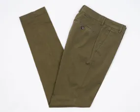 Berwich Morello Garment Dyed Chinos- Verdeacido