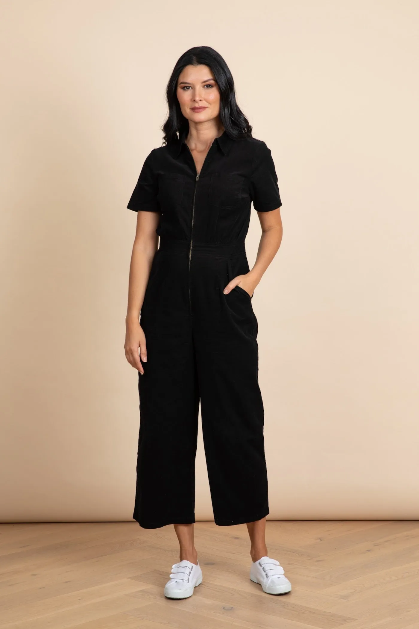 Black Baby Corduroy Freestyler Jumpsuit