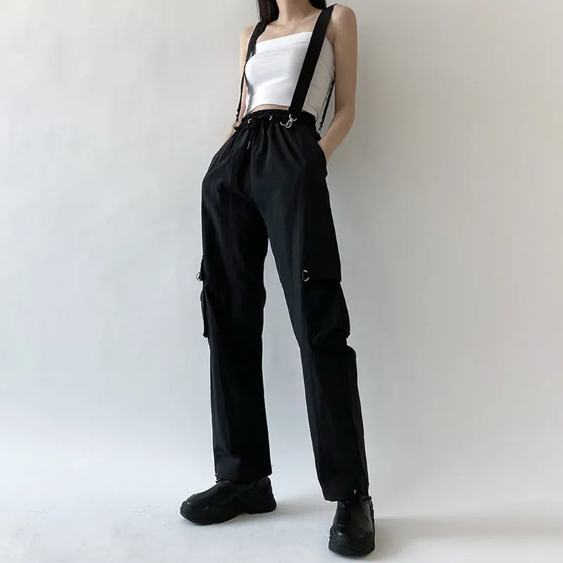 Black fashion casual pants KF81874