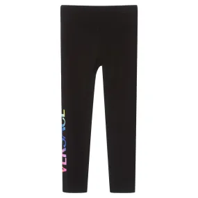 Black Logo Leggings