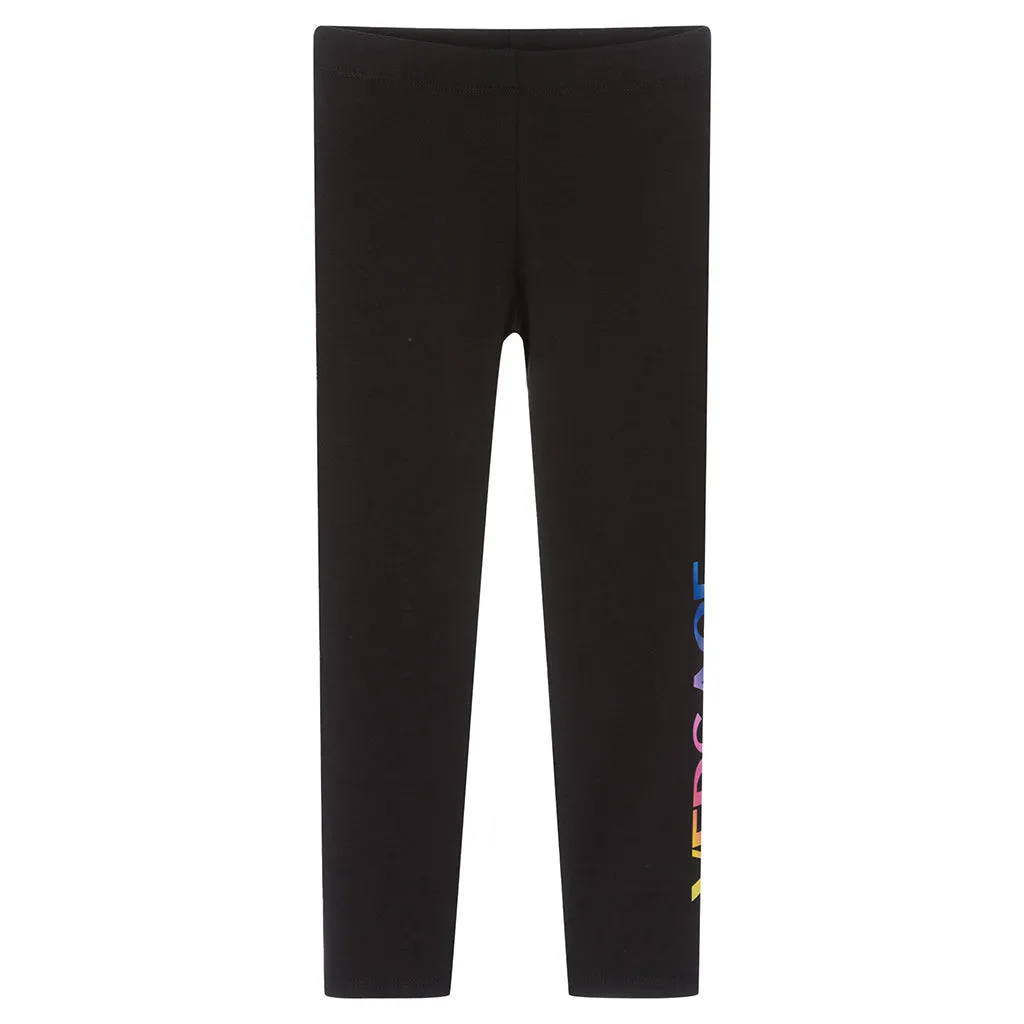 Black Logo Leggings