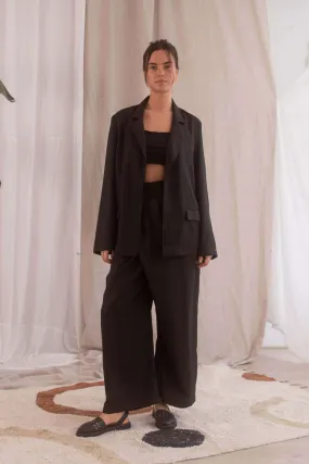 BLACK WIDE TROUSERS