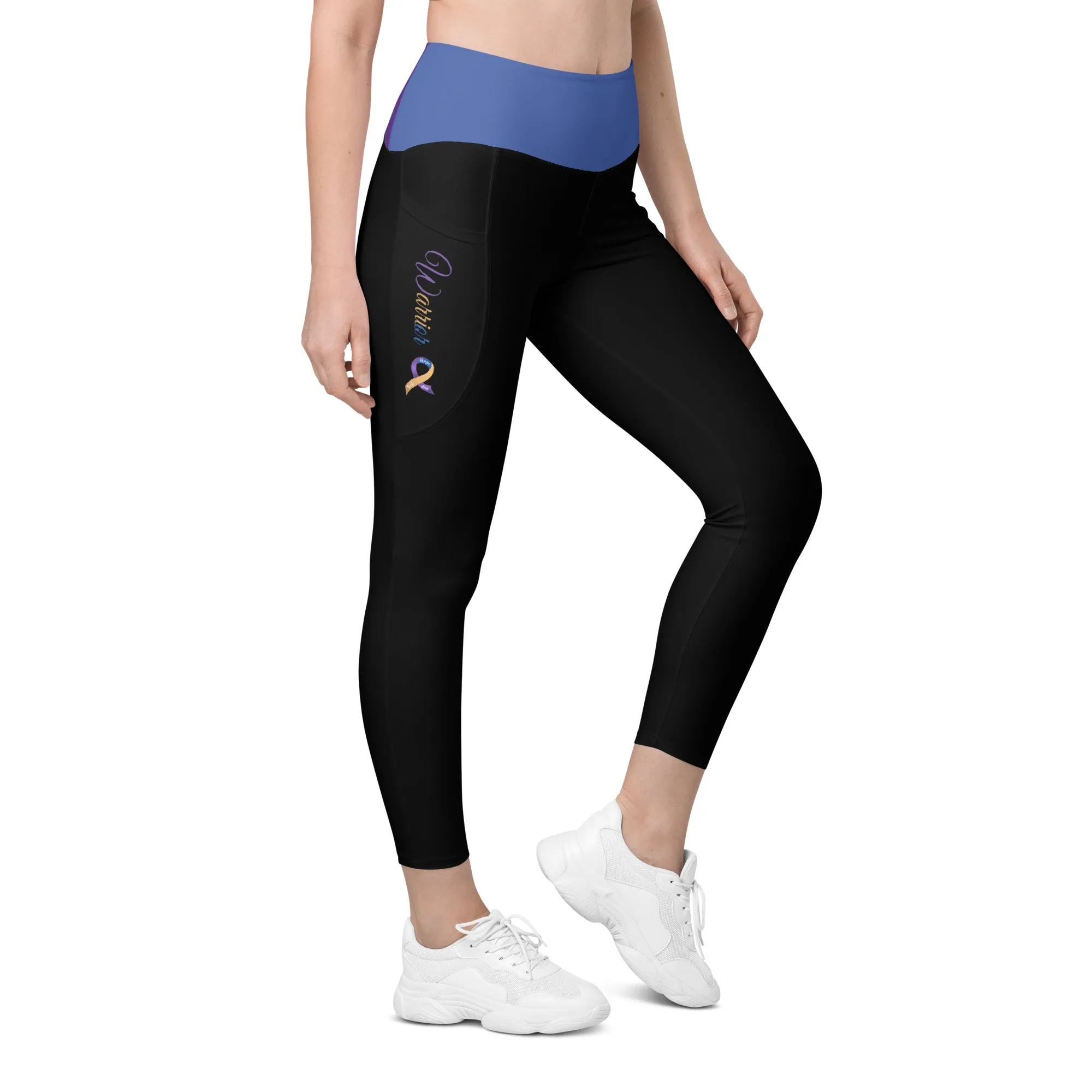 Bladder Cancer "Warrior" Ribbon Leggings with Pockets