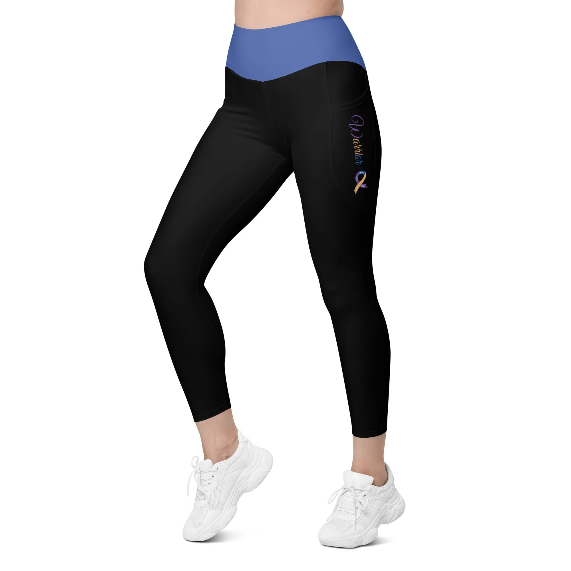 Bladder Cancer "Warrior" Ribbon Leggings with Pockets