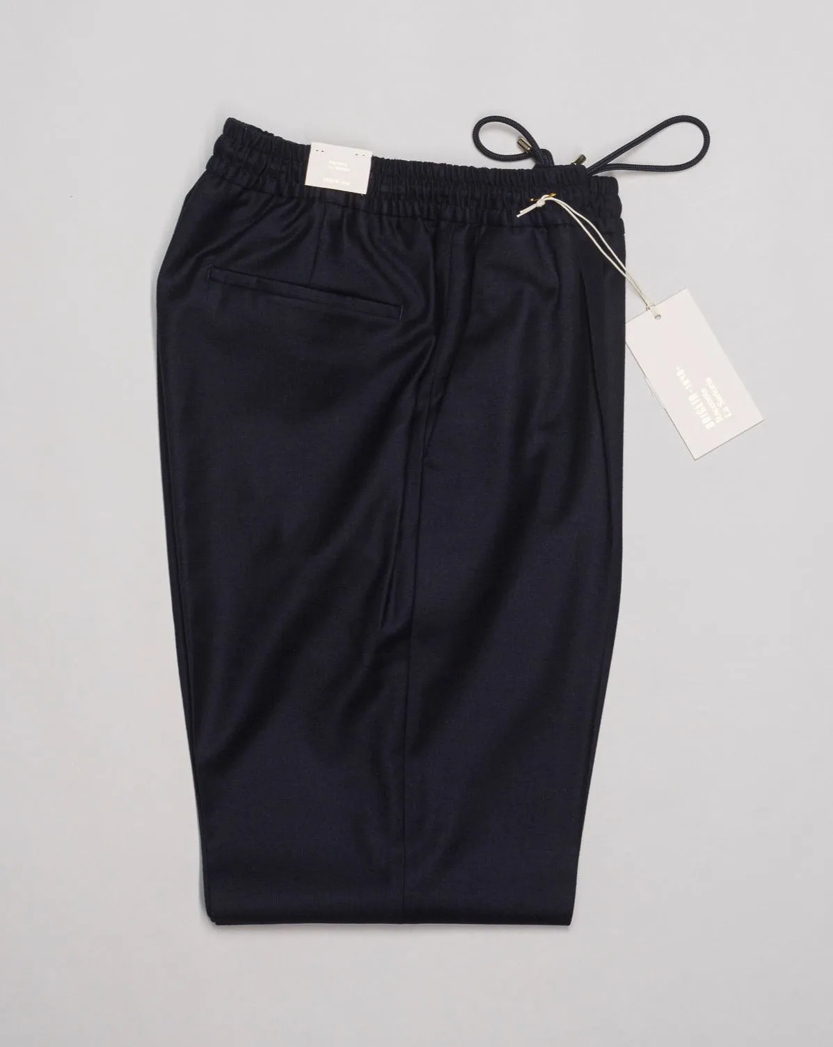 Briglia Drawstring Flannel Trousers / Navy