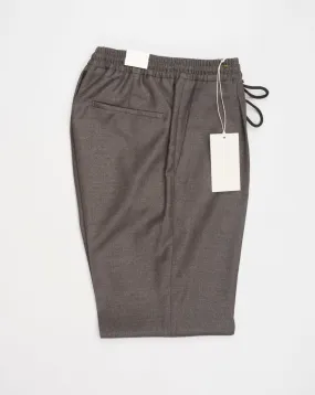 Briglia Drawstring Flannel Trousers / Taupe