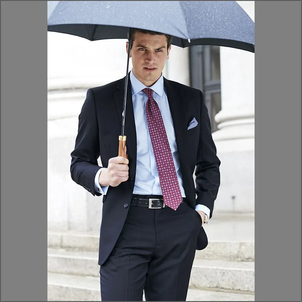 Brook Taverner Dawlish Navy Herringbone Super 110's Suit***