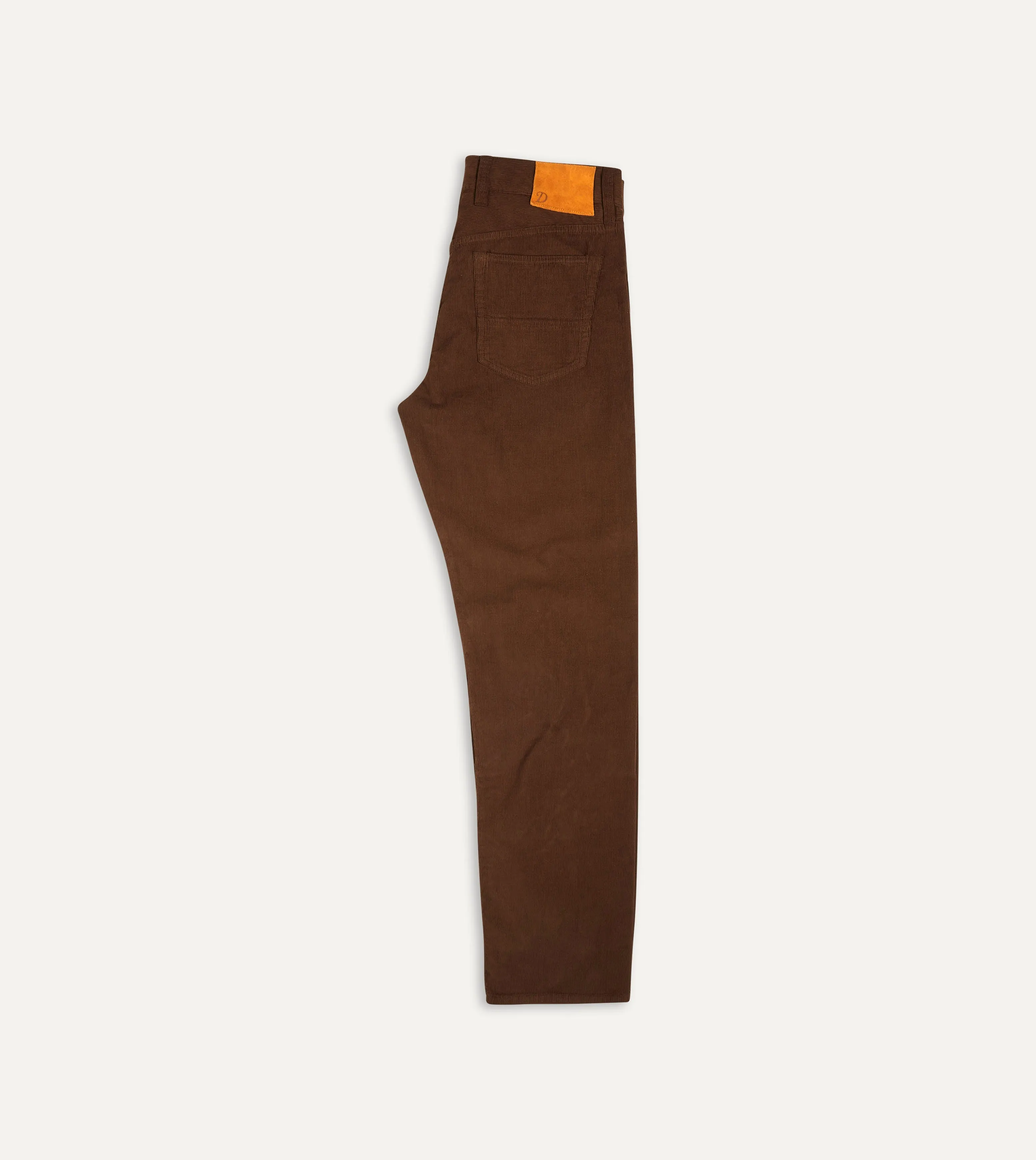 Brown Japanese Selvedge Needlecord Five-Pocket Trousers