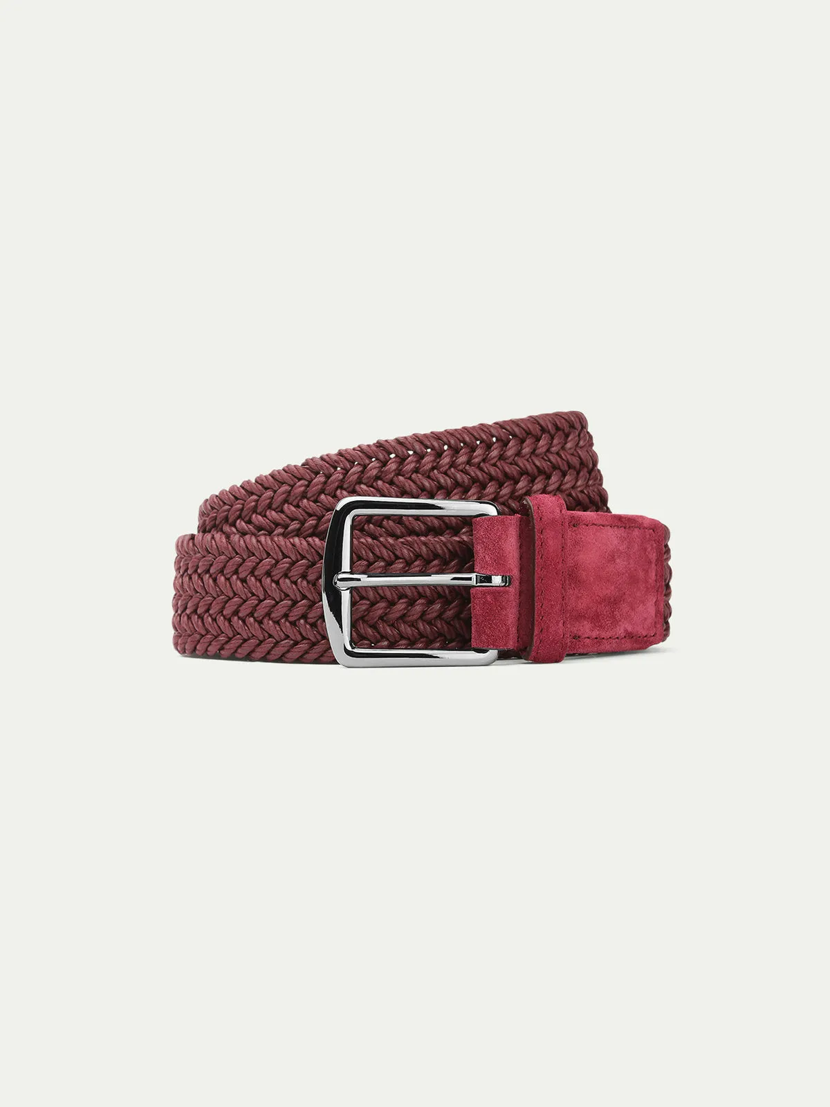 Burgundy Waxed Cotton Belt