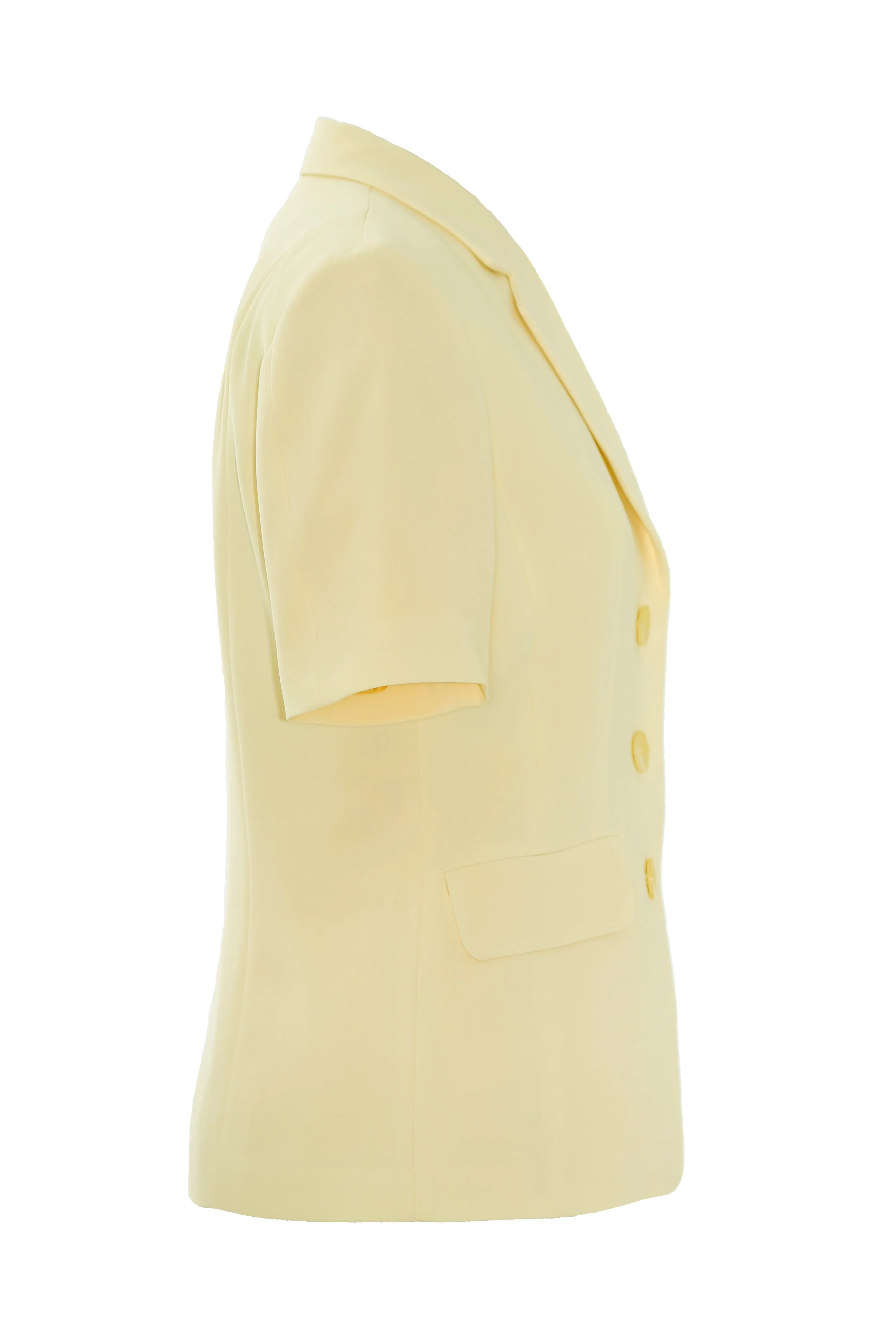 Busy Clothing Women Short Sleeve Jacket Lemon Yellow