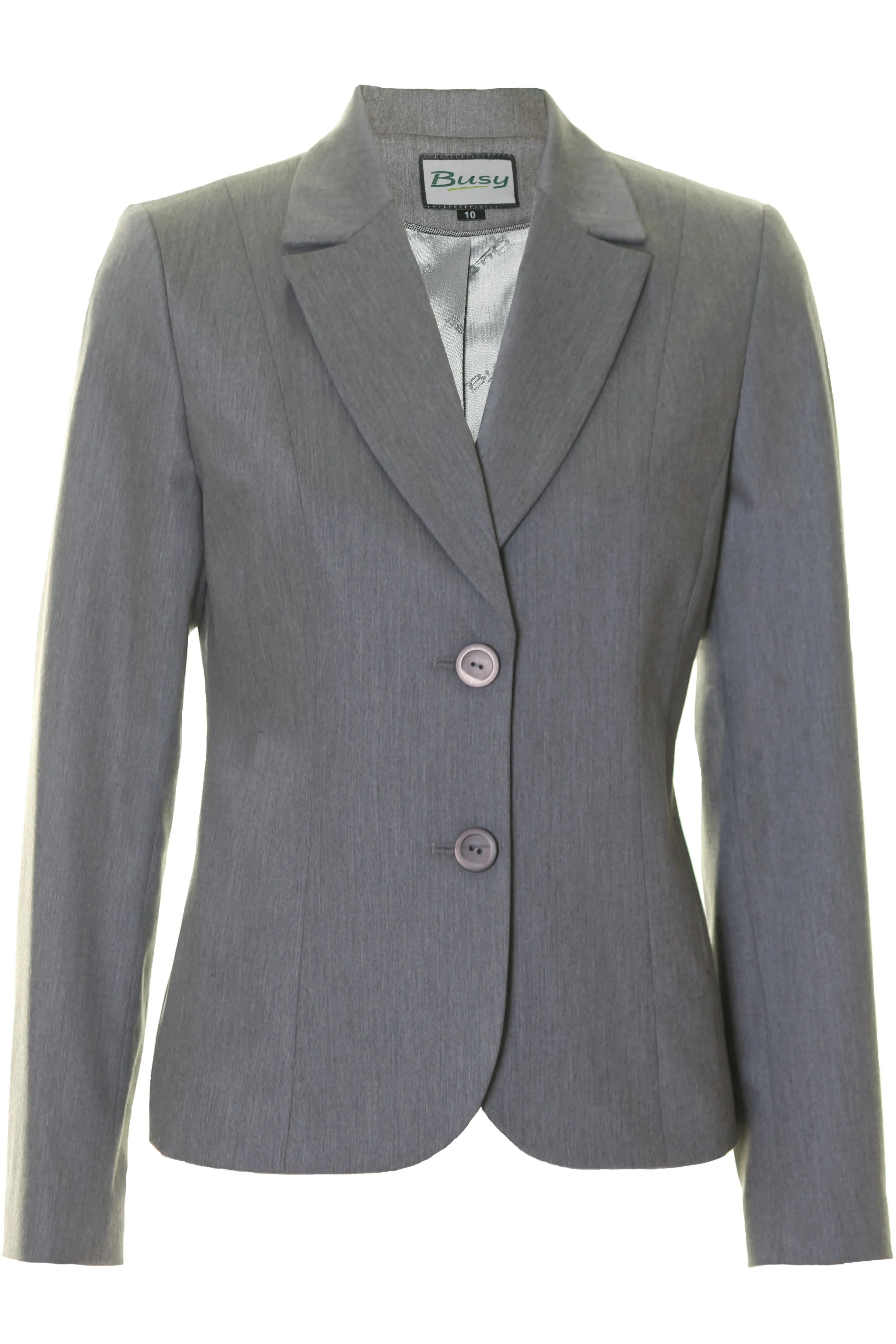 Busy Clothing Women Suit Jacket Grey Melange