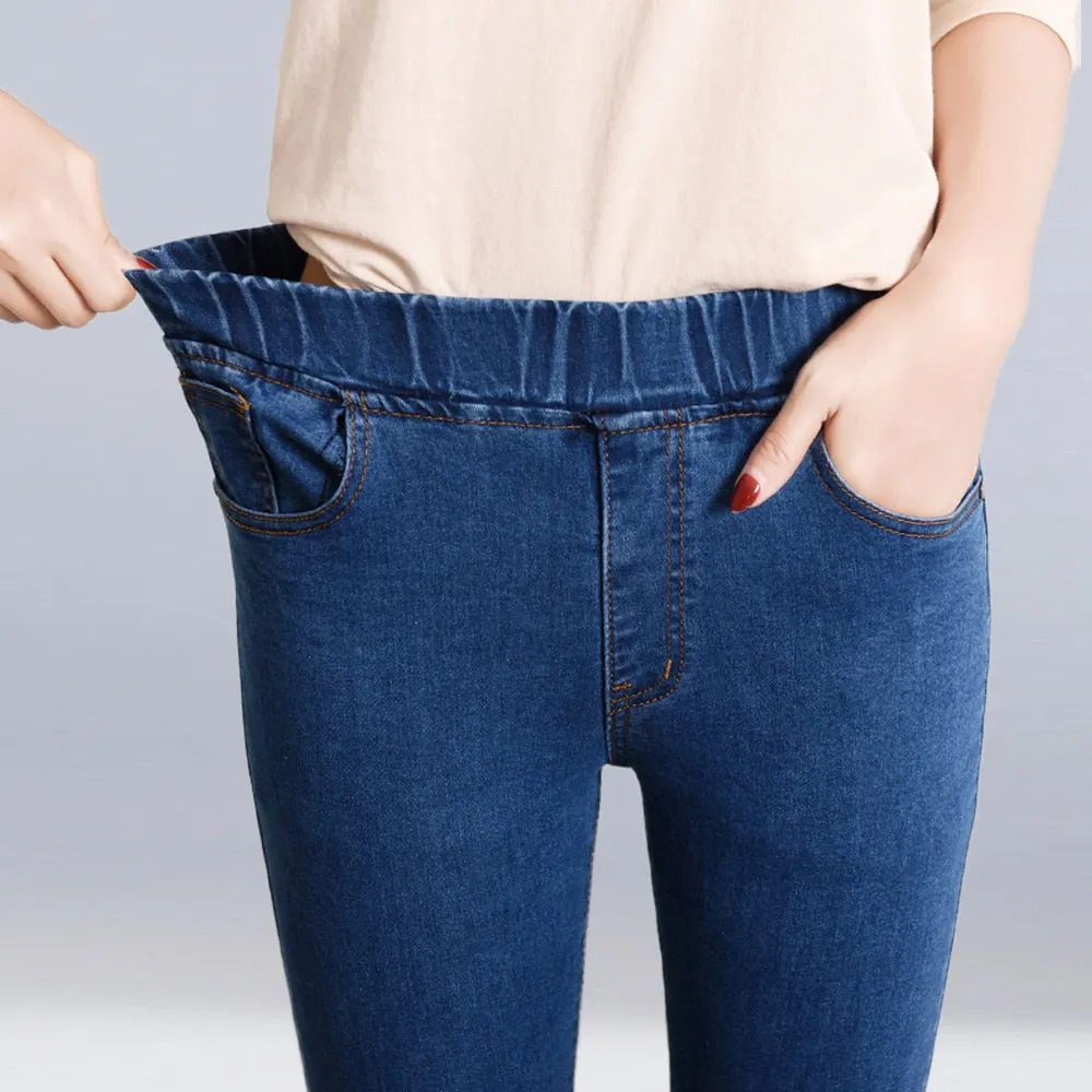 Casual Jeans Stretch Denim  High Waist Jeans