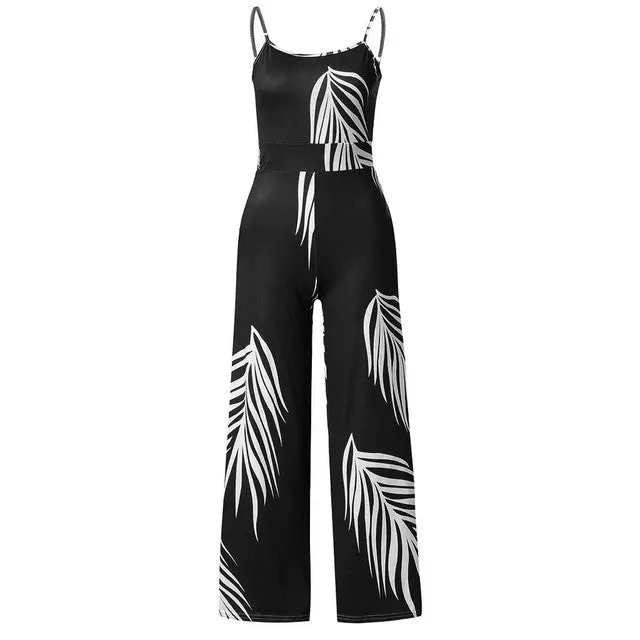 Casual Sleeveless WideLeg Pants Bodysuit Long Trousers Jumpsuit