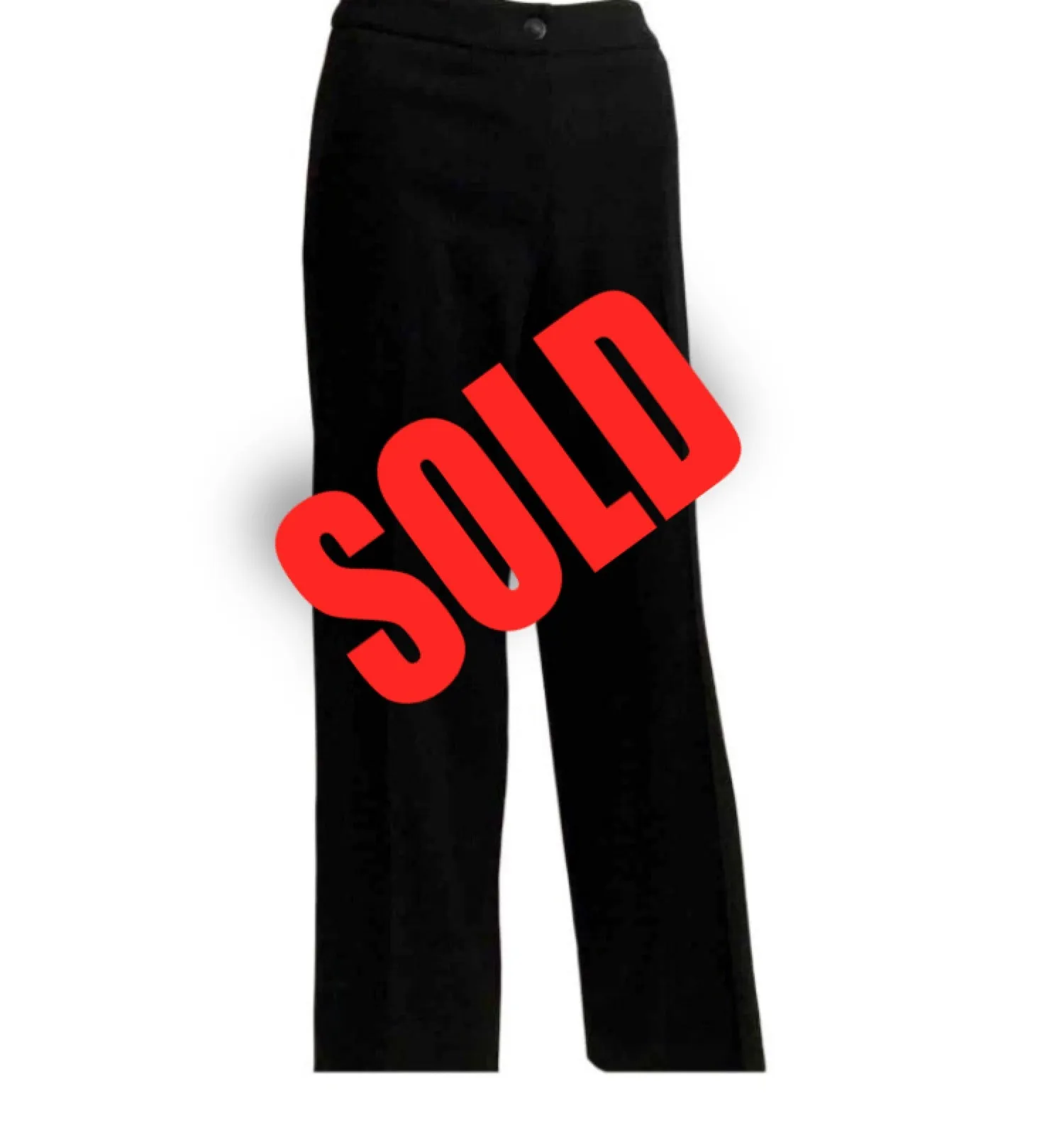 Chanel Black Wide Leg Wool Cashmere Pants Trouser US 8