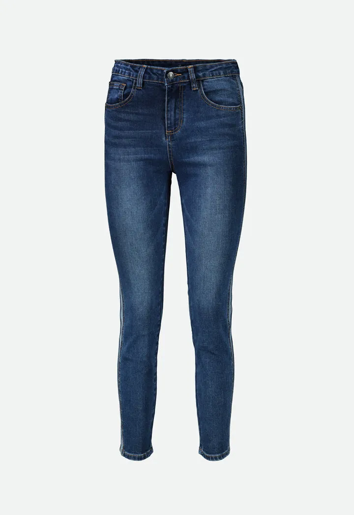 Contrast Side Jeans