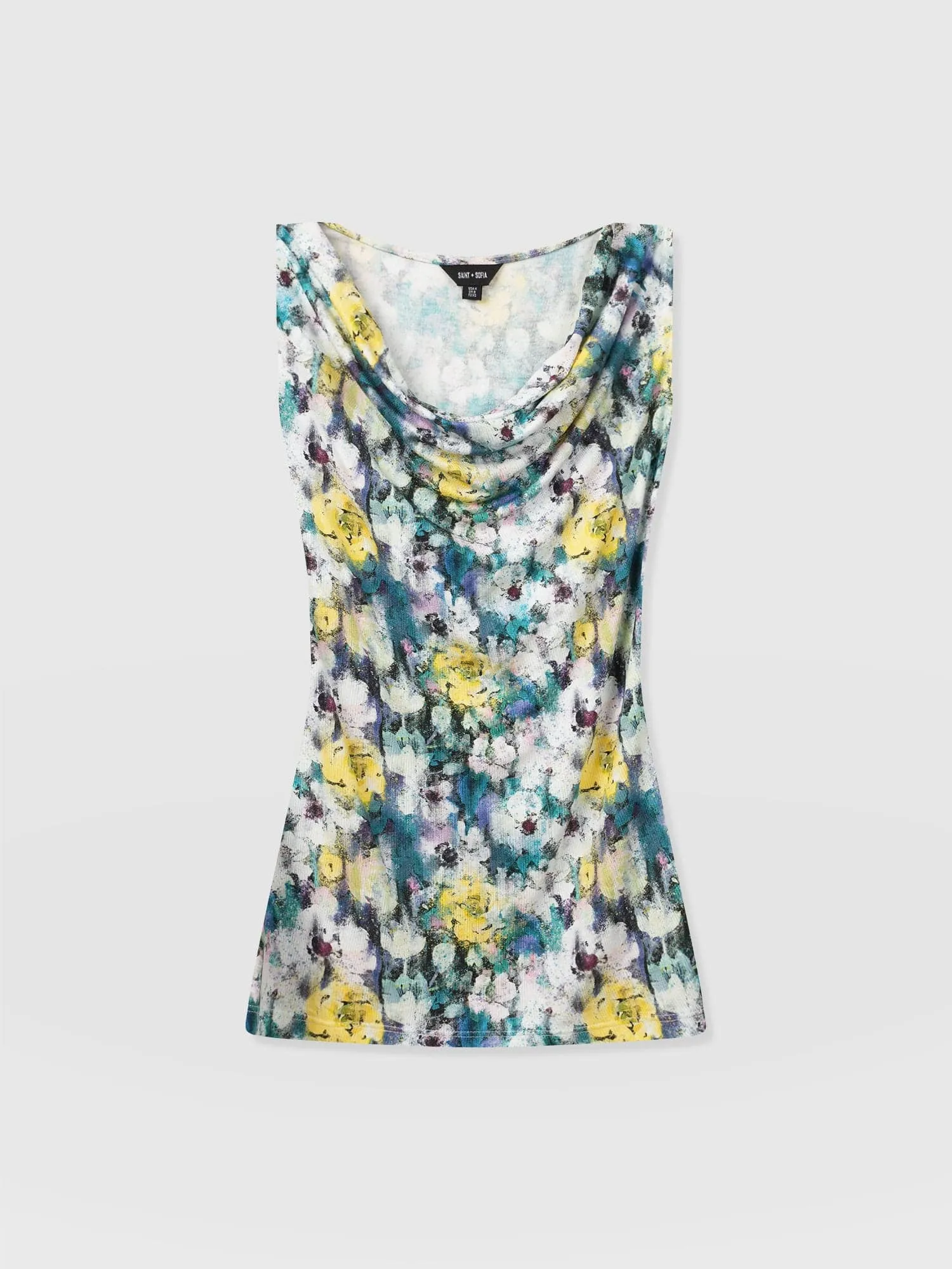 Cowl Neck Cami - Misty Floral