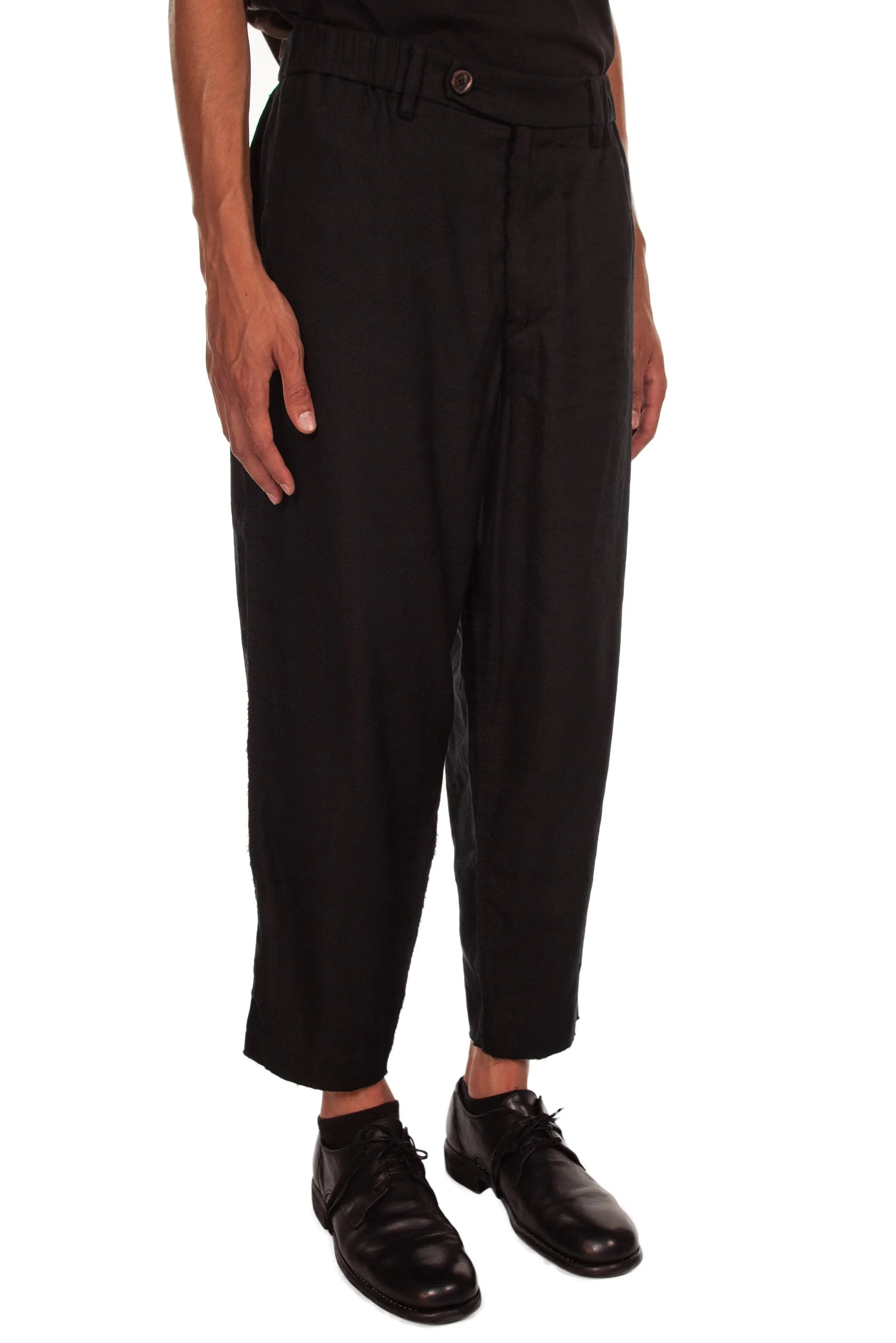 Cropped Loose Fit Trousers