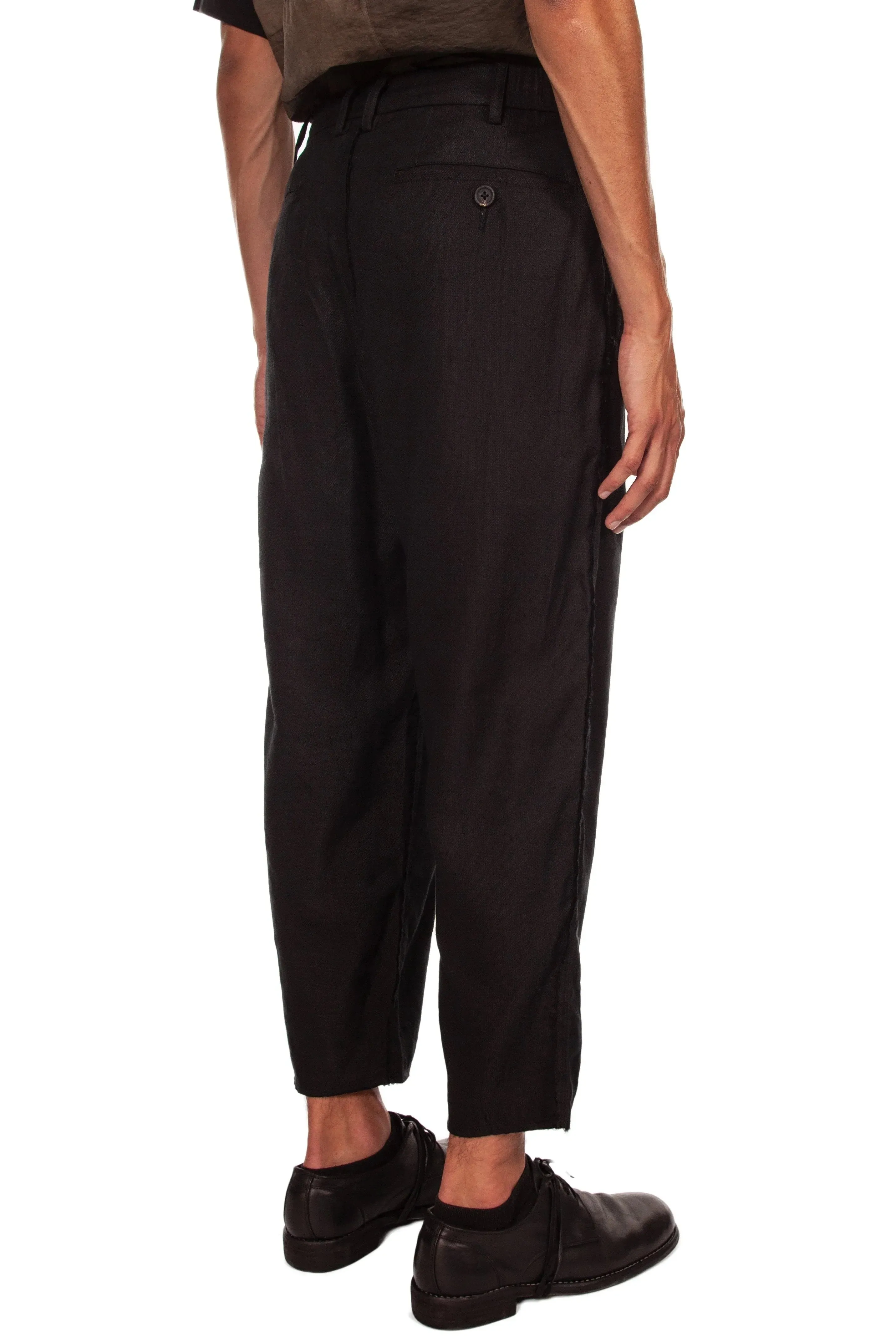 Cropped Loose Fit Trousers