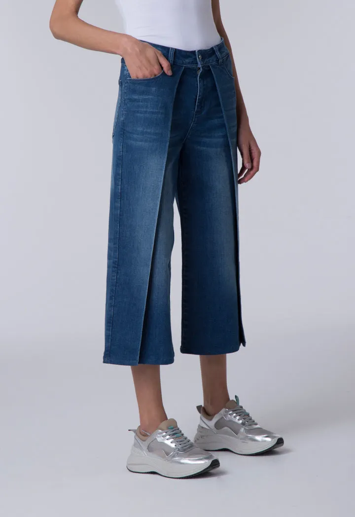 Cropped Wide Leg Jeans