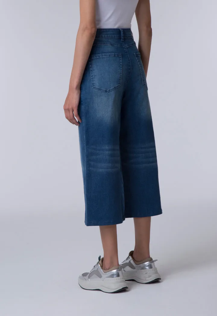 Cropped Wide Leg Jeans