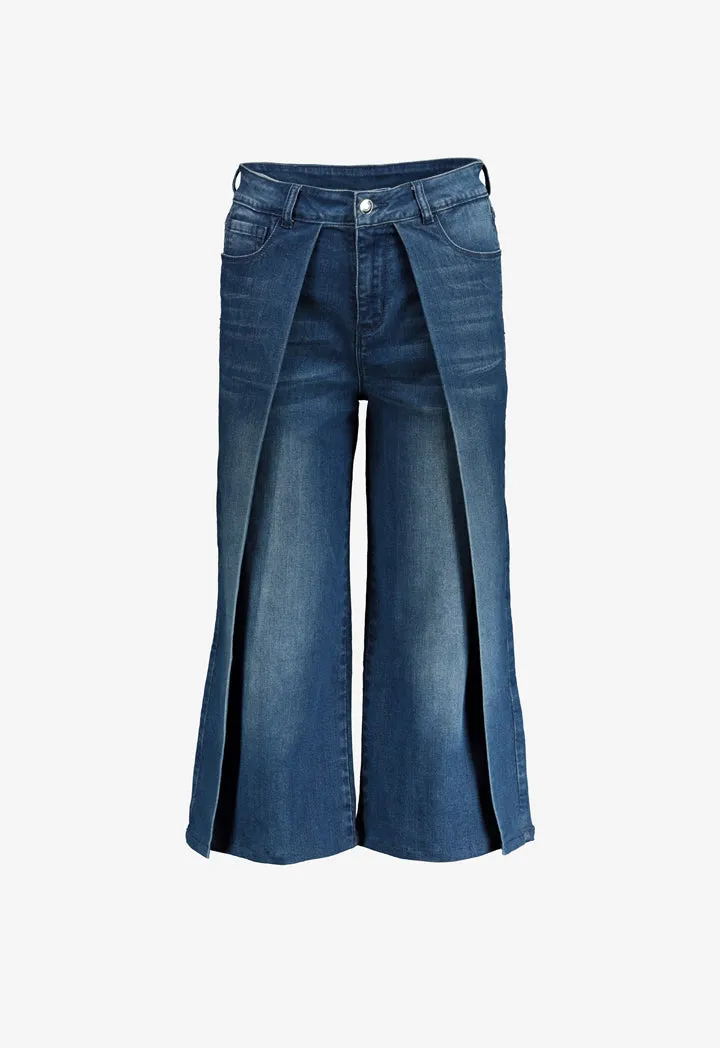 Cropped Wide Leg Jeans