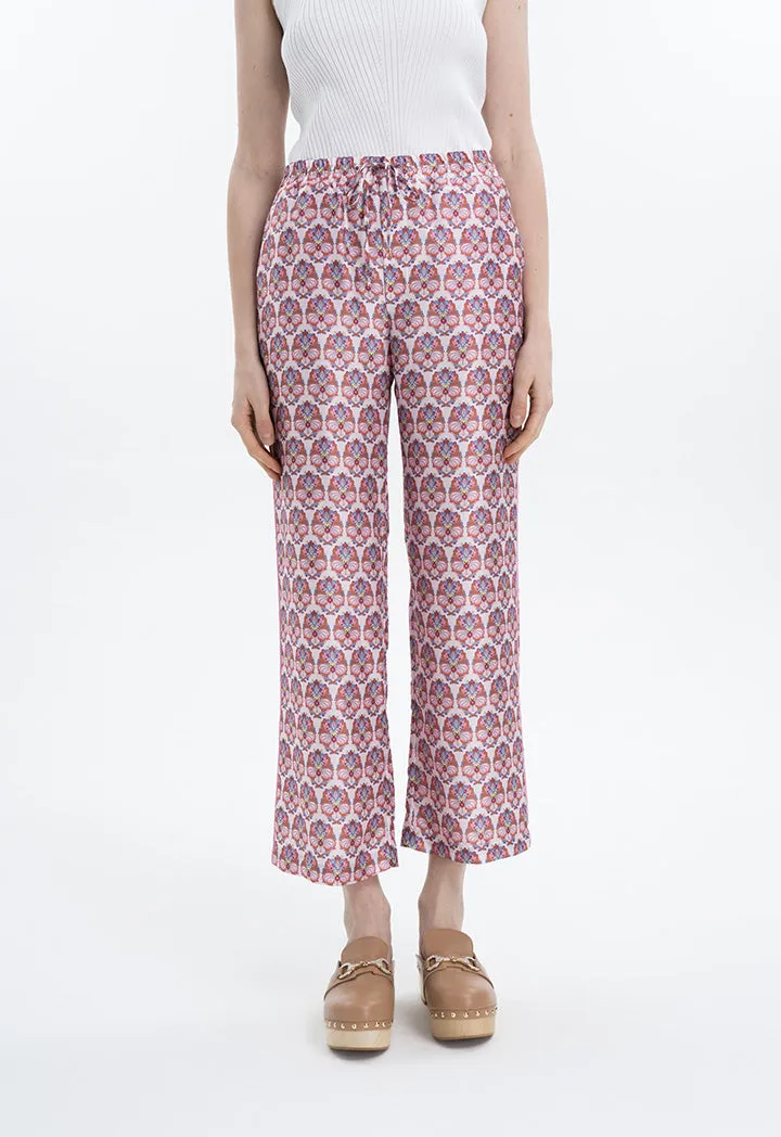 Damask Ethnic Pattern Pants