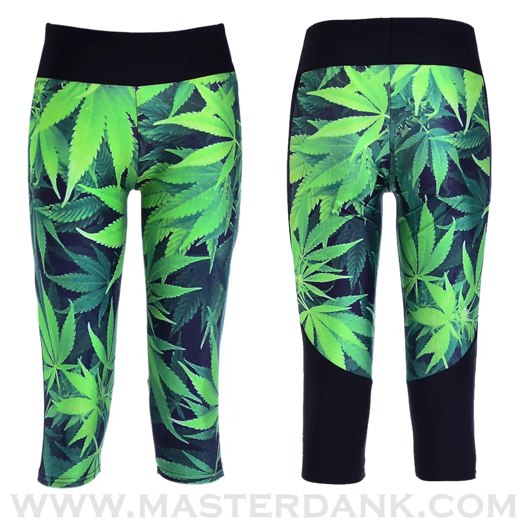 Dank Master Weed Leaf Carpis Leggings