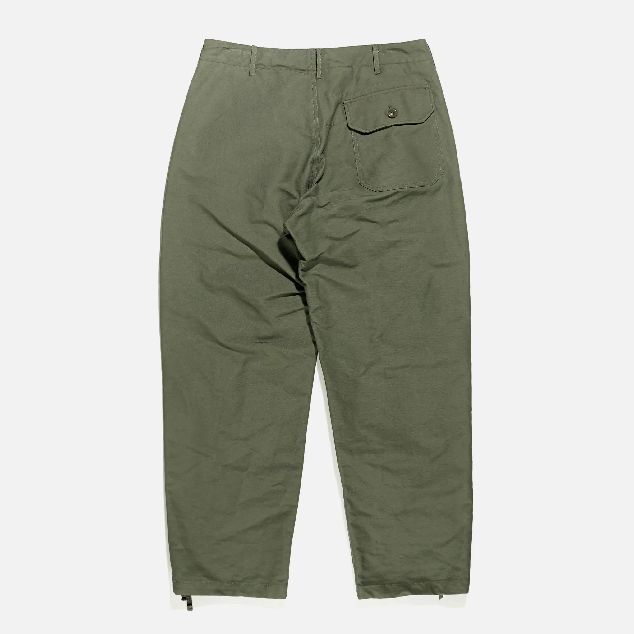 Deck Pant - Olive Cotton Double Cloth