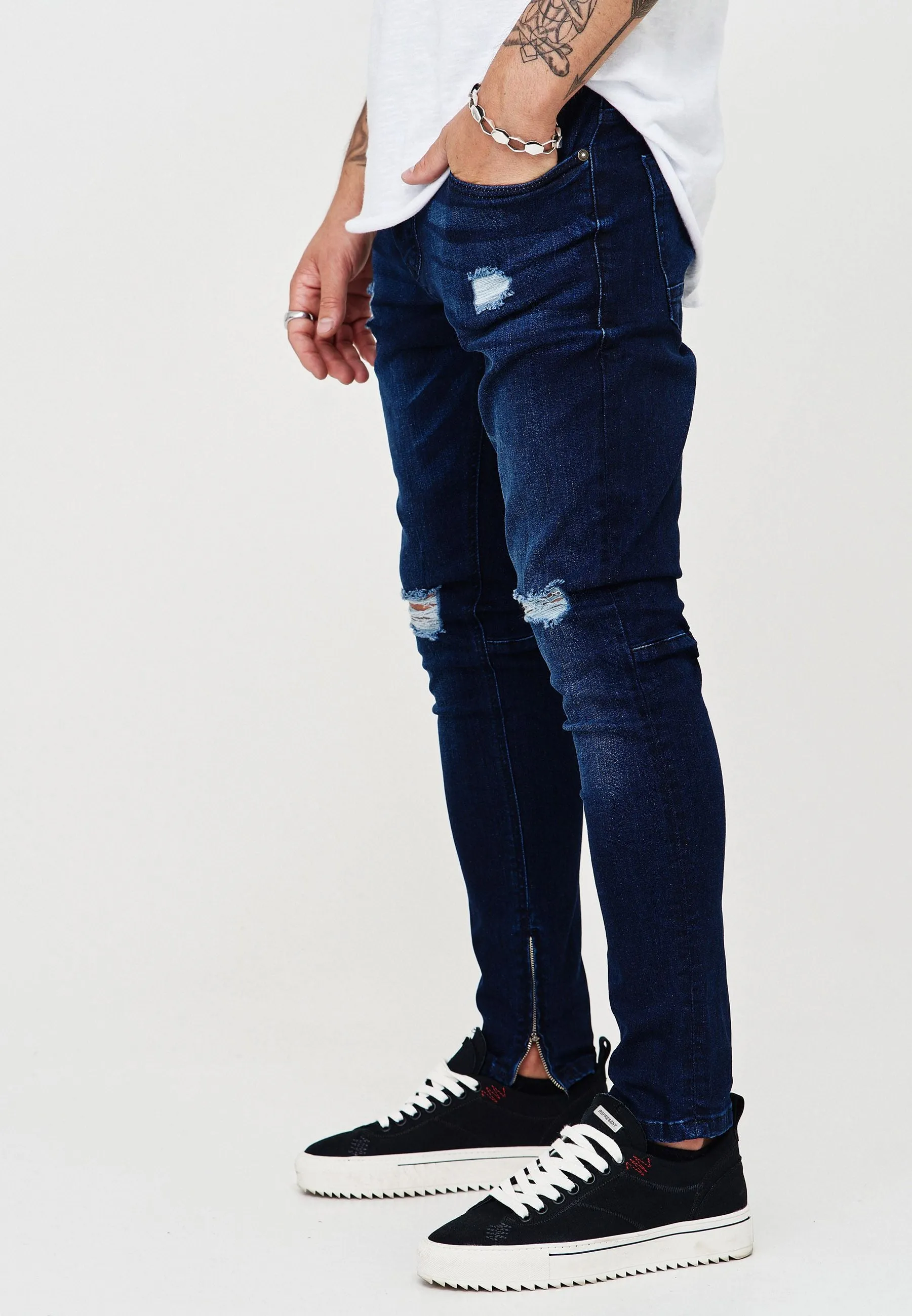 Destroyed Jeans Dunkelblau 3299