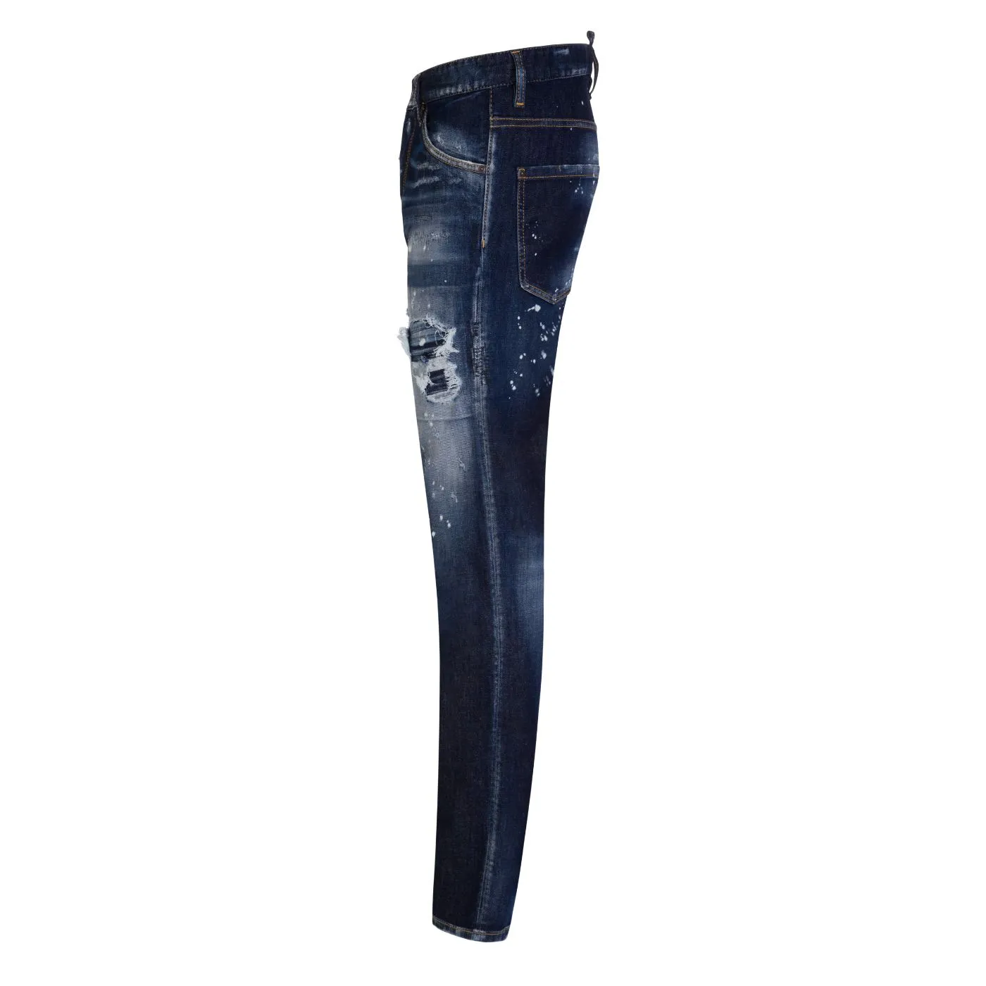 DSQUARED2 'Cool Guy' White Paint Splatter Slim Fit Jeans Blue